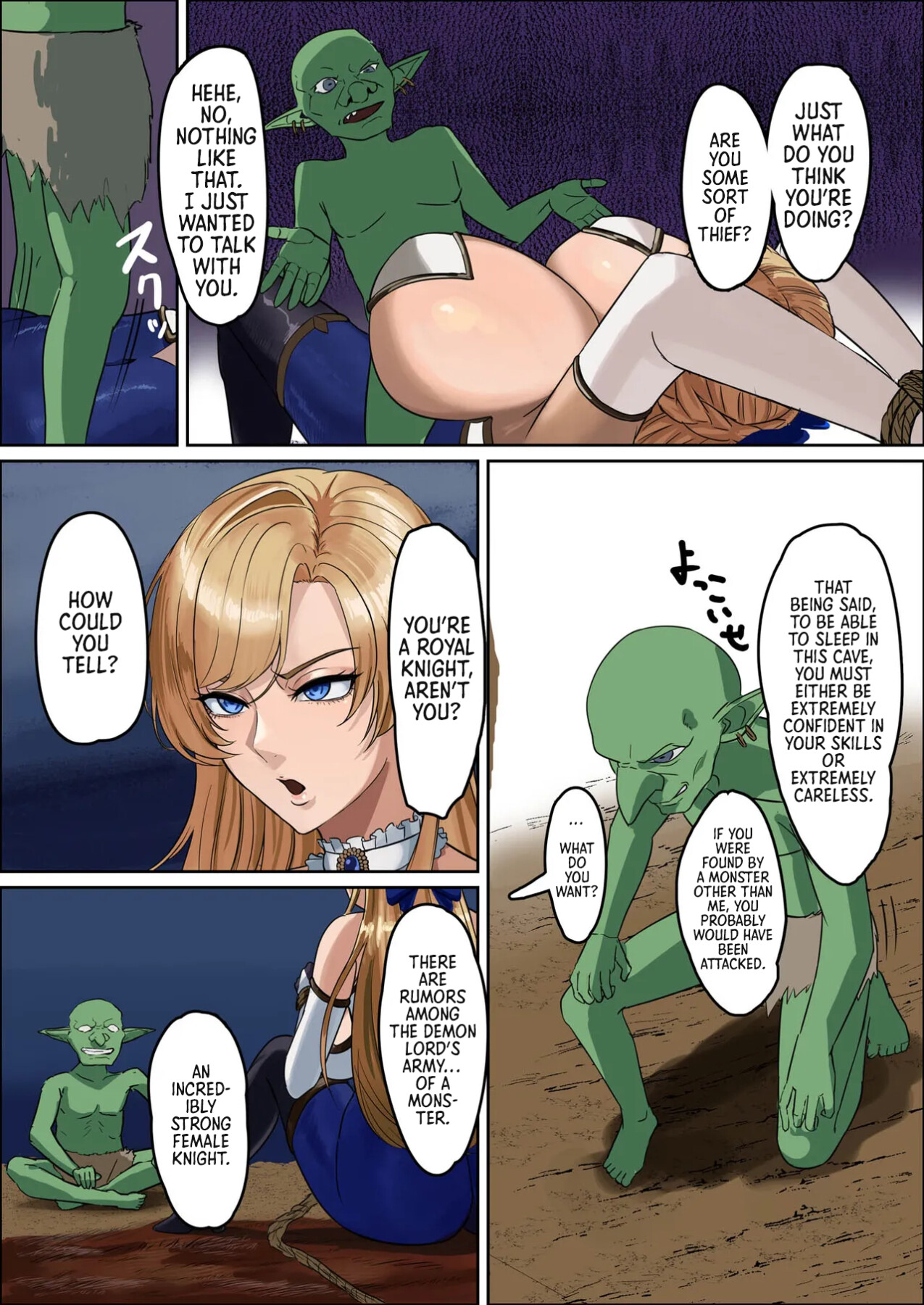 Hentai Manga Comic-Huge Breasted Female Knight: Teaming up with a weakling monster!? What kind of joke is this?-Read-22